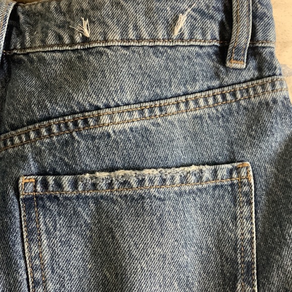 Garage Denim SZ 5 90’s Straight Leg High Waist Beta Blue Raw Hem Jeans | NWOT - Picture 10 of 12